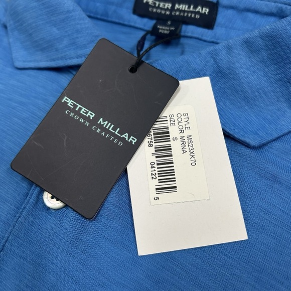 Peter Millar Polo Shirt Mens Small Crown Crafted Journeyman Golf New with Tags - Picture 8 of 10